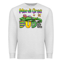 Oatmeal Heather mardi gras dude alligator olivia Premium Sweatshirt - OliviaCreatesArt