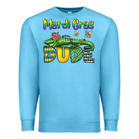 Ocean Blue mardi gras dude alligator olivia Premium Sweatshirt - OliviaCreatesArt