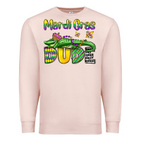 Pale Pink mardi gras dude alligator olivia Premium Sweatshirt - OliviaCreatesArt