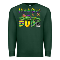 Sports Green mardi gras dude alligator olivia Premium Sweatshirt - OliviaCreatesArt