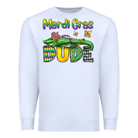White mardi gras dude alligator olivia Premium Sweatshirt - OliviaCreatesArt