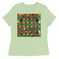 Matcha western autism seamless pattern Ladies Tee - Artiststas