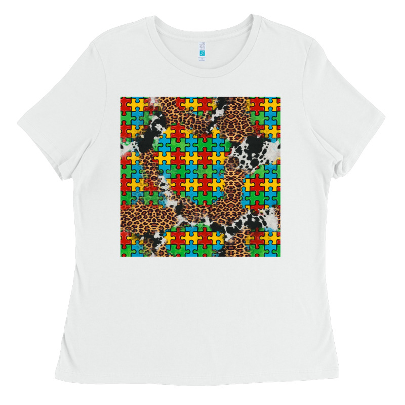 Western Autism Seamless Pattern Ladies Tee by Artiststas | Teevron
