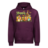 Mauve Wine Happy Easter Urban Hoodie - LillyAllenDesigns