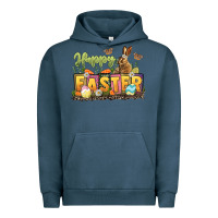 Pigment Midnight Navy Happy Easter Urban Hoodie - LillyAllenDesigns