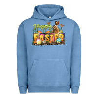 Pigment Pebble Blue Happy Easter Urban Hoodie - LillyAllenDesigns