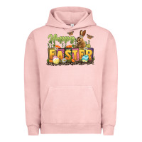 Pigment Salmon Happy Easter Urban Hoodie - LillyAllenDesigns