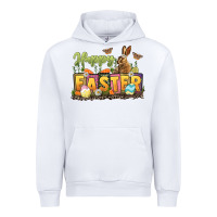 White Happy Easter Urban Hoodie - LillyAllenDesigns