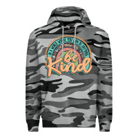 Slate Camo be kind Premium Hoodie - JahusDesignShop