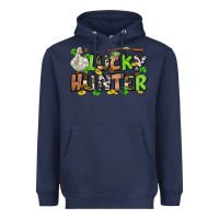 Navy Lucky hunter St. Patrick's Day Heavyweight Hoodie - OliviaCreatesArt