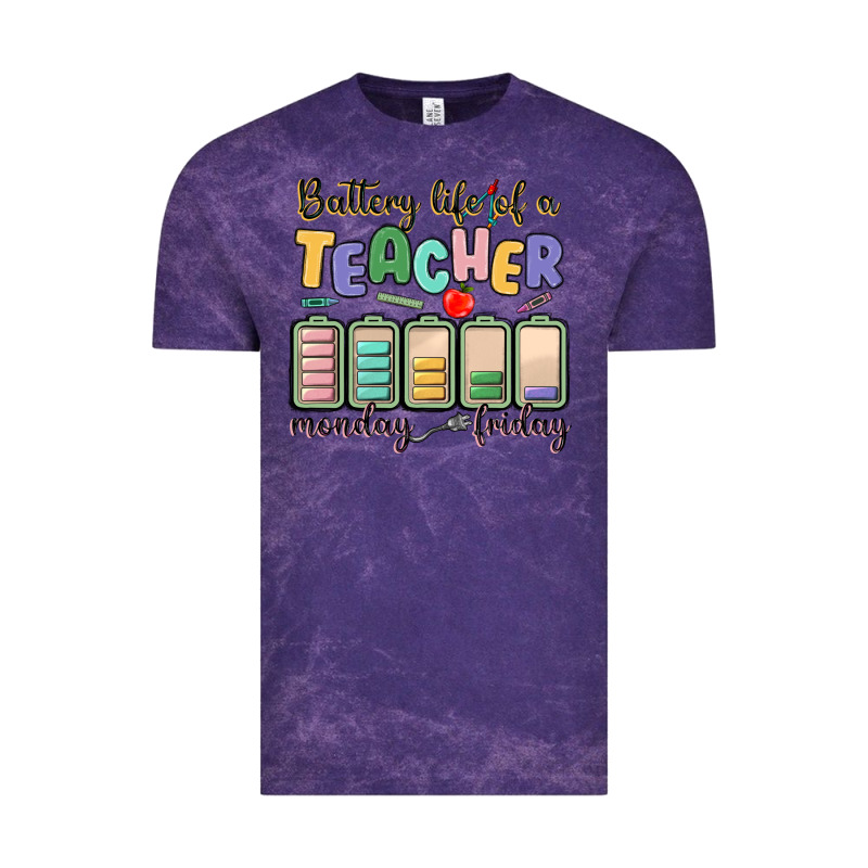 Battery Life Of A Teacher Monday Friday Vintage Tee by MaliasSmallBusiness | Teevron