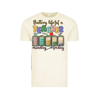 Vintage Arctic battery life of a teacher monday friday Vintage Tee - MaliasSmallBusiness