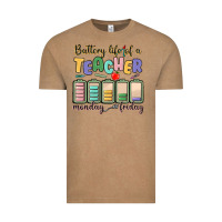 Vintage Coffee battery life of a teacher monday friday Vintage Tee - MaliasSmallBusiness