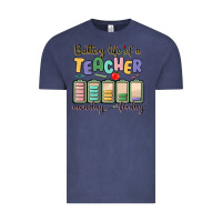 Vintage Denim battery life of a teacher monday friday Vintage Tee - MaliasSmallBusiness