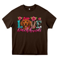 Chocolate Brown love dachshunds Heavy Core Tee - Artiststas