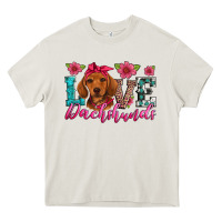 Cream love dachshunds Heavy Core Tee - Artiststas