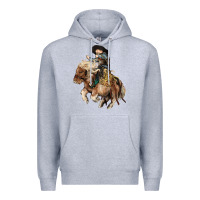 Heather Grey Midilli little Cowboy kid rodeo Premium Hoodie - HowdyJamesFarm