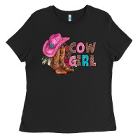 Black valentine day boots hat and roses Ladies Tee - AdoDesignShop