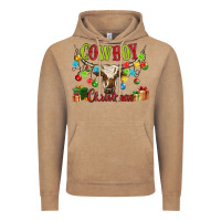 Vintage Coffee cowboy christmas Vintage Hoodie - MaliasSmallBusiness