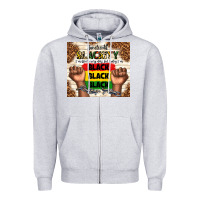 Heather Grey juneteenth blackity black black black Zipper Hoodie - TumblerDesignByShophia