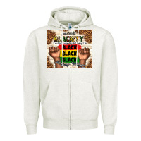 Oatmeal Heather juneteenth blackity black black black Zipper Hoodie - TumblerDesignByShophia