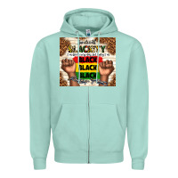 Seafoam juneteenth blackity black black black Zipper Hoodie - TumblerDesignByShophia
