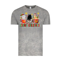 Cloud Rock meowy christmas cats coffee cups Vintage Tee - MaliasSmallBusiness