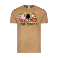 Vintage Camel meowy christmas cats coffee cups Vintage Tee - MaliasSmallBusiness