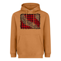 Meerkat leopard buffalo plaid background Heavyweight Hoodie - CowCowDesign