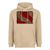Mushroom leopard buffalo plaid background Heavyweight Hoodie - CowCowDesign