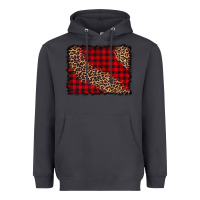 Smoke leopard buffalo plaid background Heavyweight Hoodie - CowCowDesign