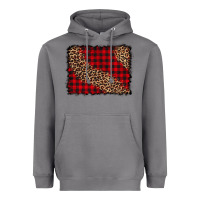Storm leopard buffalo plaid background Heavyweight Hoodie - CowCowDesign