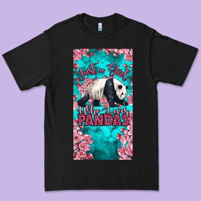 Just A Girl Who Loves Pandas Premium Tee Designed By Lillyallendesigns