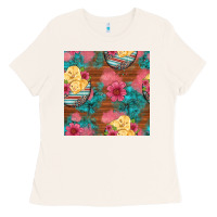 Bone hatched egg easter chicks seamless pattern Ladies Tee - Artiststas