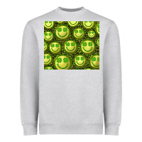 Heather Grey st. patrick's day lucky face Heavyweight Sweatshirt - RanaPortraitStore