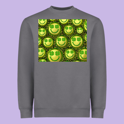 St. Patrick's Day Lucky Face Heavyweight Sweatshirt Designed By Ranaportraitstore