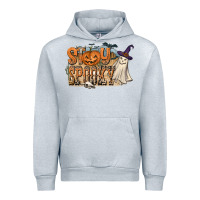 Heather Grey Stay Spooky Urban Hoodie - CowhideDigitalArt