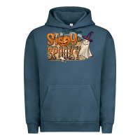 Pigment Midnight Navy Stay Spooky Urban Hoodie - CowhideDigitalArt