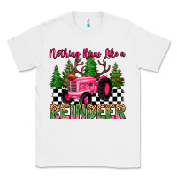 White nothing runs like a reindeer Classic Tee - MaliasSmallBusiness