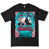 Black just a girl who loves pandas Premium Tee - LillyAllenDesigns