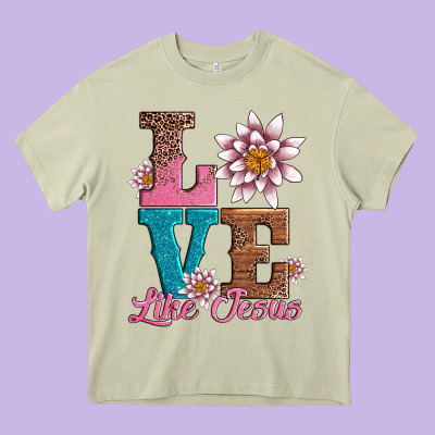 Valentines Day Love Like Jesus Heavy Core Tee Designed By Adodesignshop