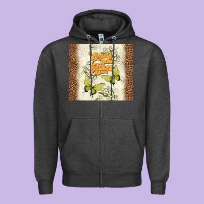 Beauty From Ashes Zipper Hoodie Designed By Tumblerdesignbyshophia
