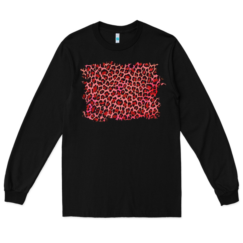Pink Leopard Background Long Sleeve Tee by RanaPortraitStore | Teevron