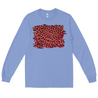 Colony Blue pink leopard background Long Sleeve Tee - RanaPortraitStore