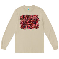 Mushroom pink leopard background Long Sleeve Tee - RanaPortraitStore
