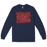 Navy pink leopard background Long Sleeve Tee - RanaPortraitStore