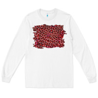 White pink leopard background Long Sleeve Tee - RanaPortraitStore