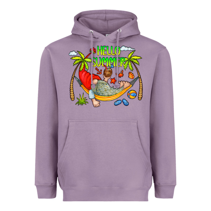 Hello Summer Heavyweight Hoodie by CowCowDesign | Teevron
