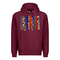 Burgundy Basketball brushstroke Premium Hoodie - HowdyJamesFarm