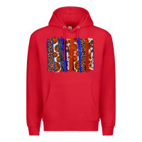Red Basketball brushstroke Premium Hoodie - HowdyJamesFarm